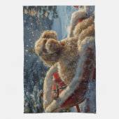 Poedel Hond Kerstfeest Theedoek (Verticaal)