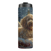 Poedel Hond Kerstfeest Thermosbeker (Voorkant)