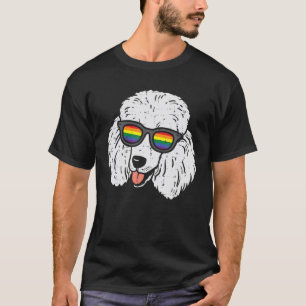Poedel Hond LGBTQ Regenboog Vlag Gay Pride Ally Ho T-shirt