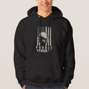 Poedel Hond Mam Amerikaanse Vlag Cadeaus voor Vrou Hoodie