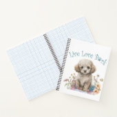 Poedel Hond Mam Bloemen Notitieboek (Binnen)