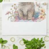 Poedel Hond Mam Bloemen Theedoek (Gevouwen)