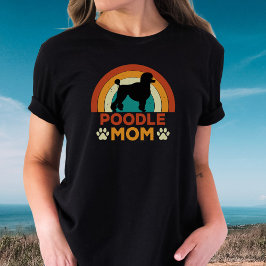  poedel hond mam zonsondergang t-shirt