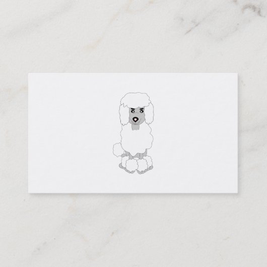 Poedel Hond Ontwerp Hond Grooming salon Visitekaartje (Achterkant)