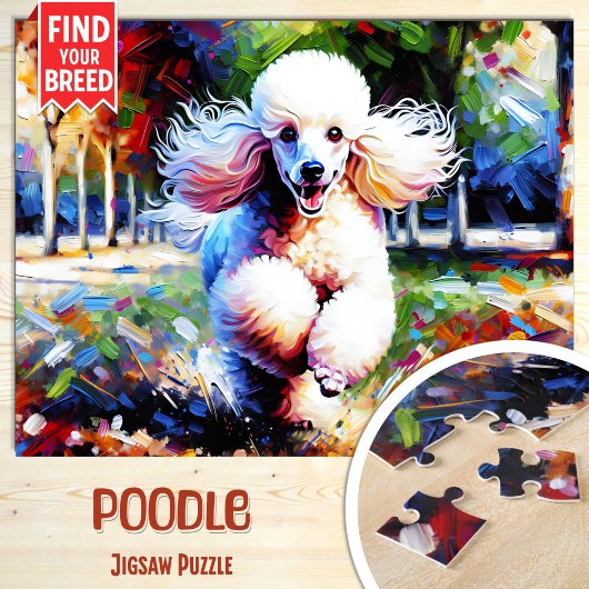 Poedel Hond Portret Acryl Art Print Hondenliefhebb Legpuzzel