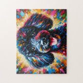 Poedel Hond Portret Acryl Art Print Hondenliefhebb Legpuzzel (Verticaal)