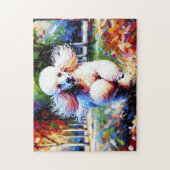 Poedel Hond Portret Acryl Art Print Hondenliefhebb Legpuzzel (Verticaal)