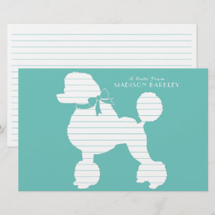 Poedel Hond Puppy Frans Silhouet Briefpapier