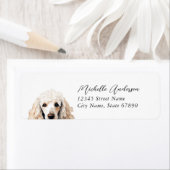 Poedel hond retour adreslabels etiket (Insitu)