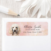 Poedel hond retour adreslabels etiket (Insitu)