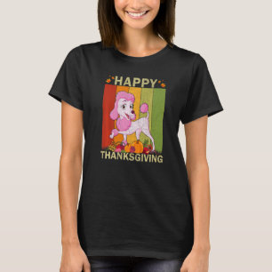 Poedel Hond Retro Graphic Familie Matching Thanksg T-shirt
