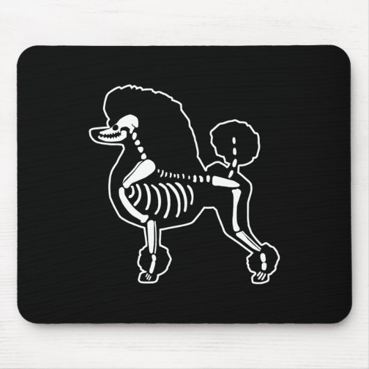 Poedel Hond Skelet Halloween Doodle Honden Lover O Muismat (Voorkant)