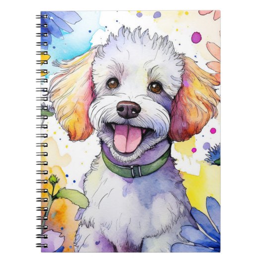 Poedel Hond Spiraal Notitieboek (Voorkant)