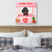 poedel Hond Valentijnsdag Kusstand Canvas Afdruk (Insitu (Slaapkamer))