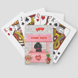 poedel Hond Valentijnsdag Kusstand Pokerkaarten