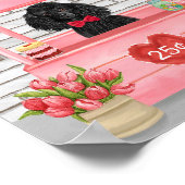 poedel Hond Valentijnsdag Kusstand Poster (Hoek)