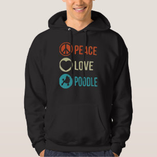 Poedel Hond Vrede Liefde Poedel Hoodie
