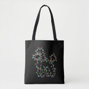 Poedel Honden Boom Kersttrui Tote Bag