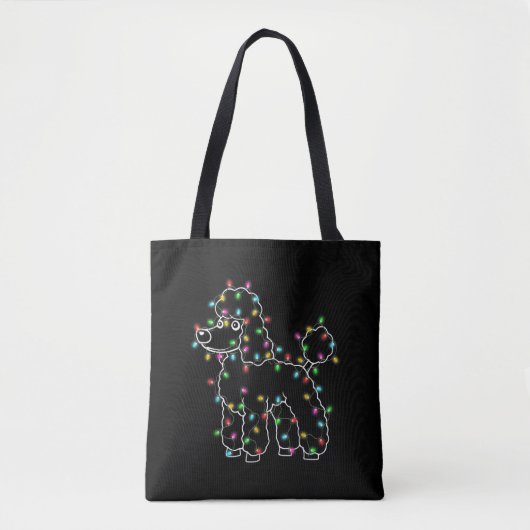 Poedel Honden Boom Kersttrui Tote Bag (Voorkant)