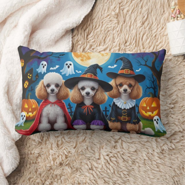 Poedel Honden Pompoen Halloween Grappig Kussen (Deken)