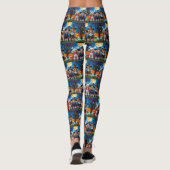 Poedel Honden Pompoen Halloween Grappig Leggings (Achterkant)