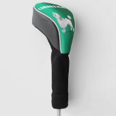 Poedel Hondenliefhebber groen persoonlijk Golfheadcover (Schuin)