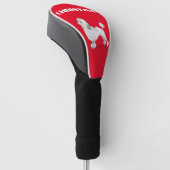 Poedel Hondenliefhebber rood Persoonlijk Golfheadcover (Schuin)