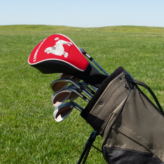 Poedel Hondenliefhebber rood Persoonlijk Golfheadcover (Insitu)