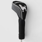 Poedel Hondenliefhebber Zwart Persoonlijk Golfheadcover (Schuin)