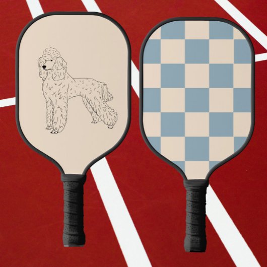 Poedel, hondentekening pickleball paddle