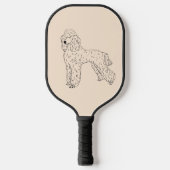 Poedel, hondentekening pickleball paddle (Voorkant)