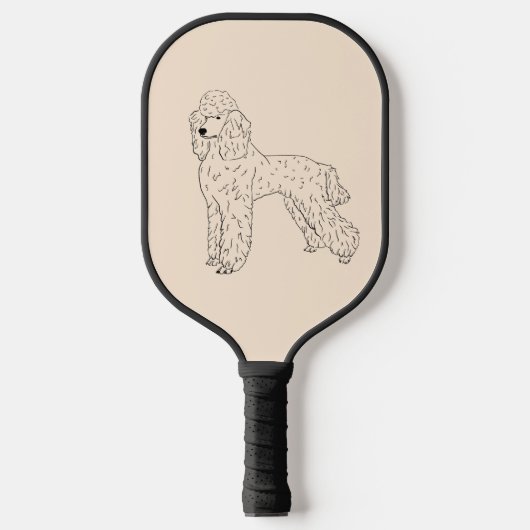 Poedel, hondentekening pickleball paddle (Voorkant)