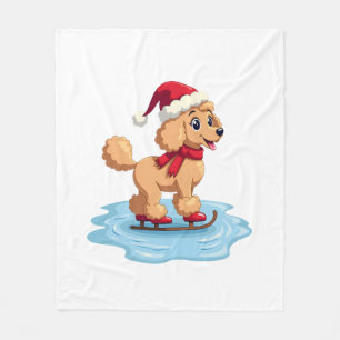 Poedel IJsschaatser Fleece Deken