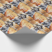 Poedel in de herfst verlaat Thanksgiving kunst Cadeaupapier (Hoek)