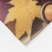 Poedel in de herfst verlaat Thanksgiving kunst Fleece Deken (Hoek)