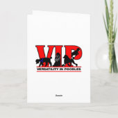 Poedel in de Sneeuw Feestdagen Kaart (Achterkant)