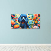 Poedel in de tuin van aardse geneugten canvas afdruk (Insitu (Houten vloer))