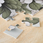 Poedel in grillige bloemen legpuzzel (Zijkant)