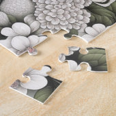 Poedel in grillige bloemen legpuzzel (Zijkant)