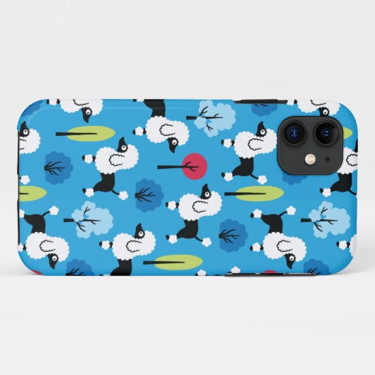 Poedel in het park Case-Mate iPhone case (Achterkant (horizontaal))