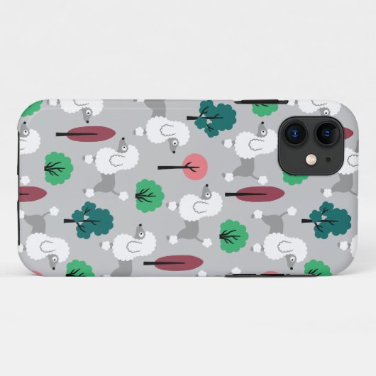 Poedel in het park Case-Mate iPhone case (Achterkant (horizontaal))