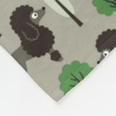 Poedel in het park fleece deken (Hoek)