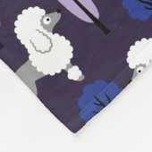 Poedel in het park fleece deken (Hoek)