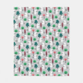 Poedel in het park fleece deken (Voorkant)