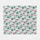 Poedel in het park fleece deken (Voorkant (Horizontaal))