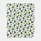 Poedel in het park fleece deken (Voorkant)