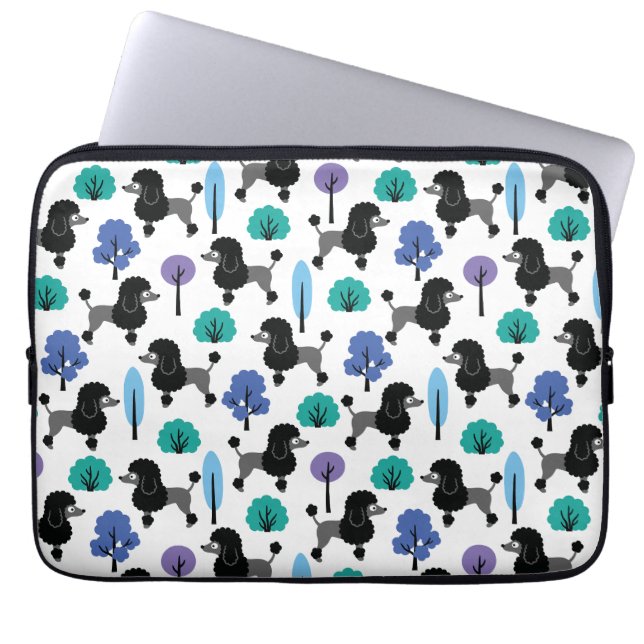 Poedel in het park laptop sleeve (Voorkant)