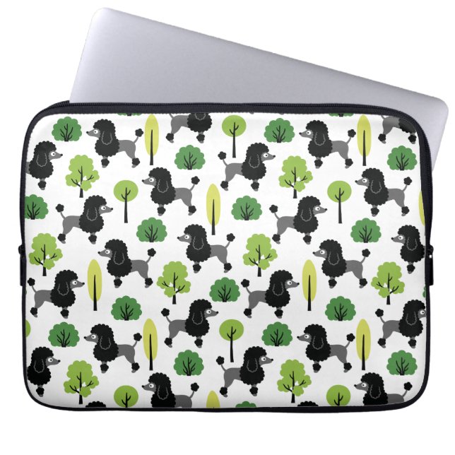 Poedel in het park laptop sleeve (Voorkant)