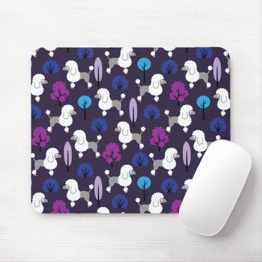 Poedel in het park muismat (Met muis)