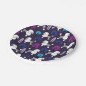 Poedel in het park papieren bordje (Gekanteld)